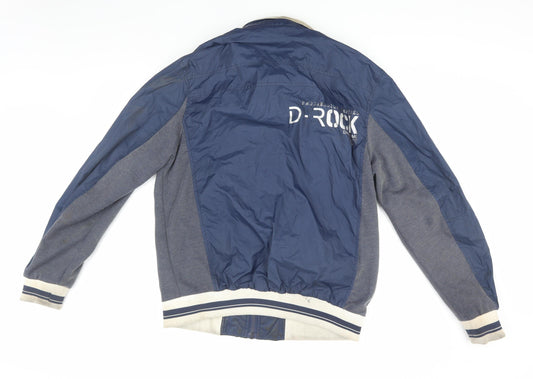 D-Rock Men's Blue Bomber Jacket XL Casual Style