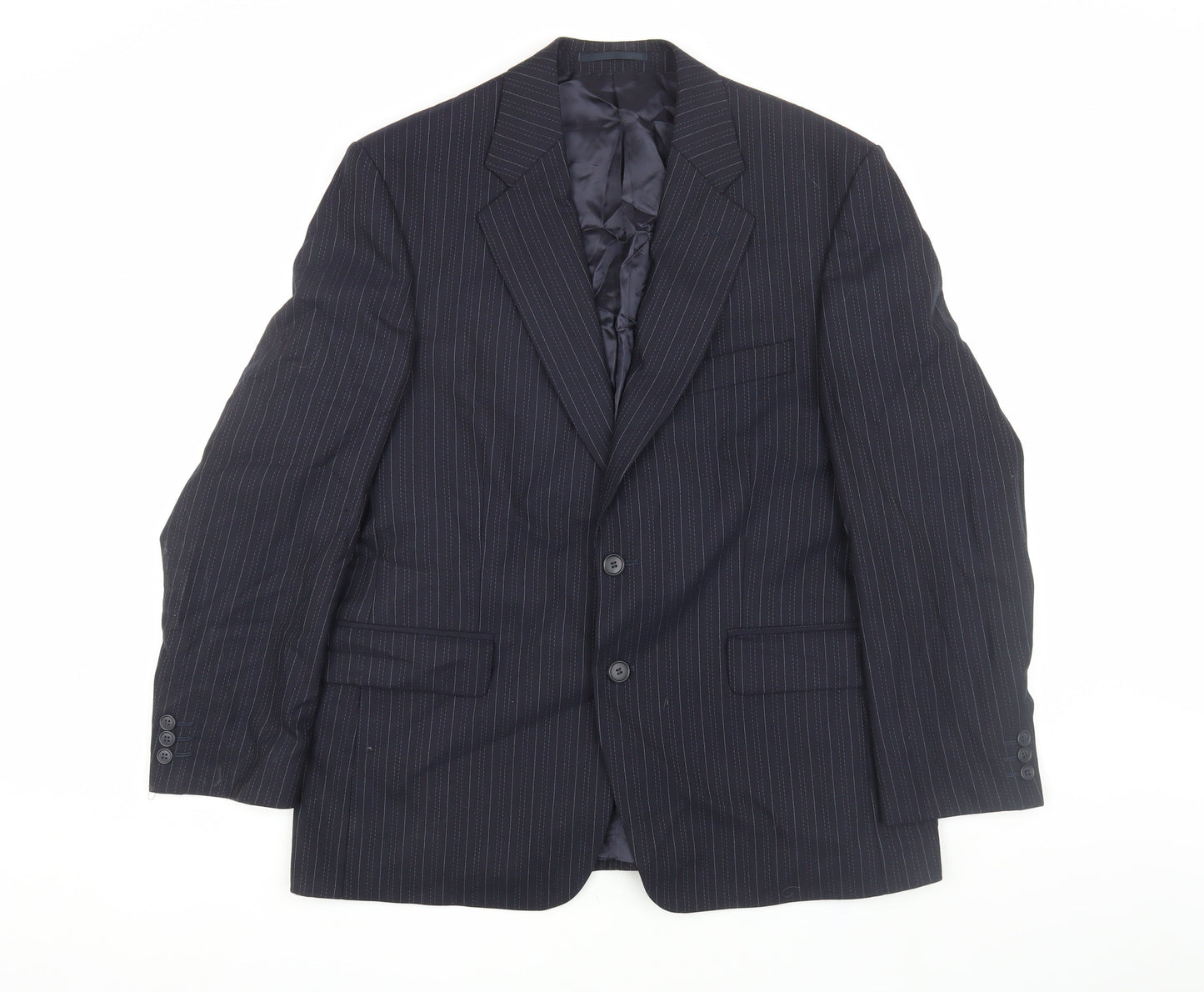 The Label Men's Black Striped Blazer, Size 42S, Formal