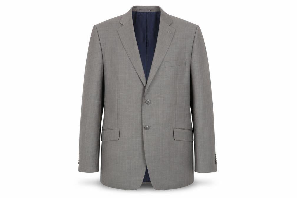 Mens 42 Chest Regular Daniel Hechter Grey Two-Button Suit Jacket
