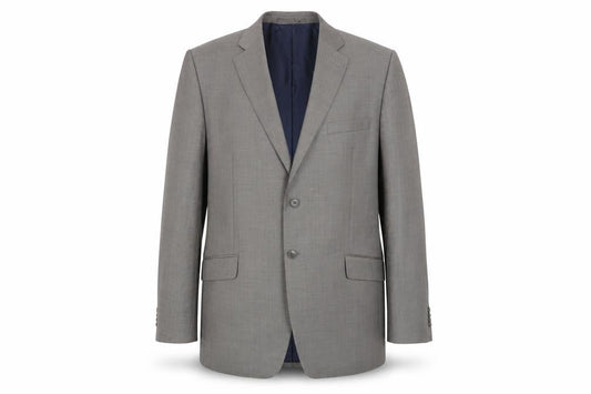 Mens 42 Chest Regular Daniel Hechter Grey Two-Button Suit Jacket