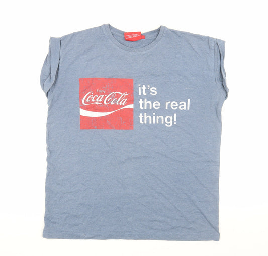 Coca Cola Unisex Blue 12 Retro Basic T-Shirt