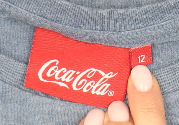 Coca Cola Unisex Blue 12 Retro Basic T-Shirt