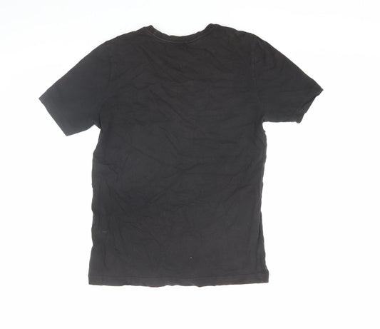 Adidas Boys Black Logo Camouflage Graphic T-Shirt, Size 13-14