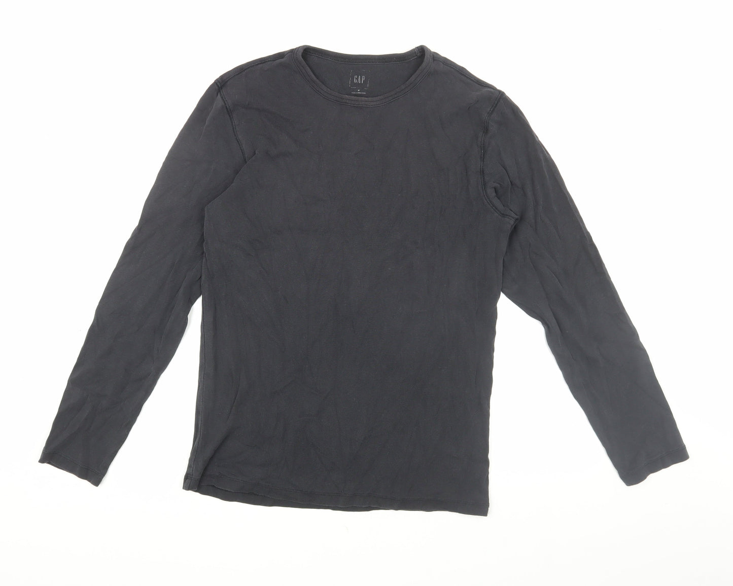 Gap Unisex Black M Cotton Long Sleeve T-Shirt