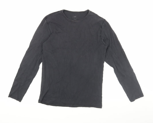 Gap Unisex Black M Cotton Long Sleeve T-Shirt