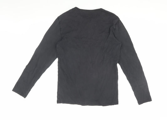 Gap Unisex Black M Cotton Long Sleeve T-Shirt