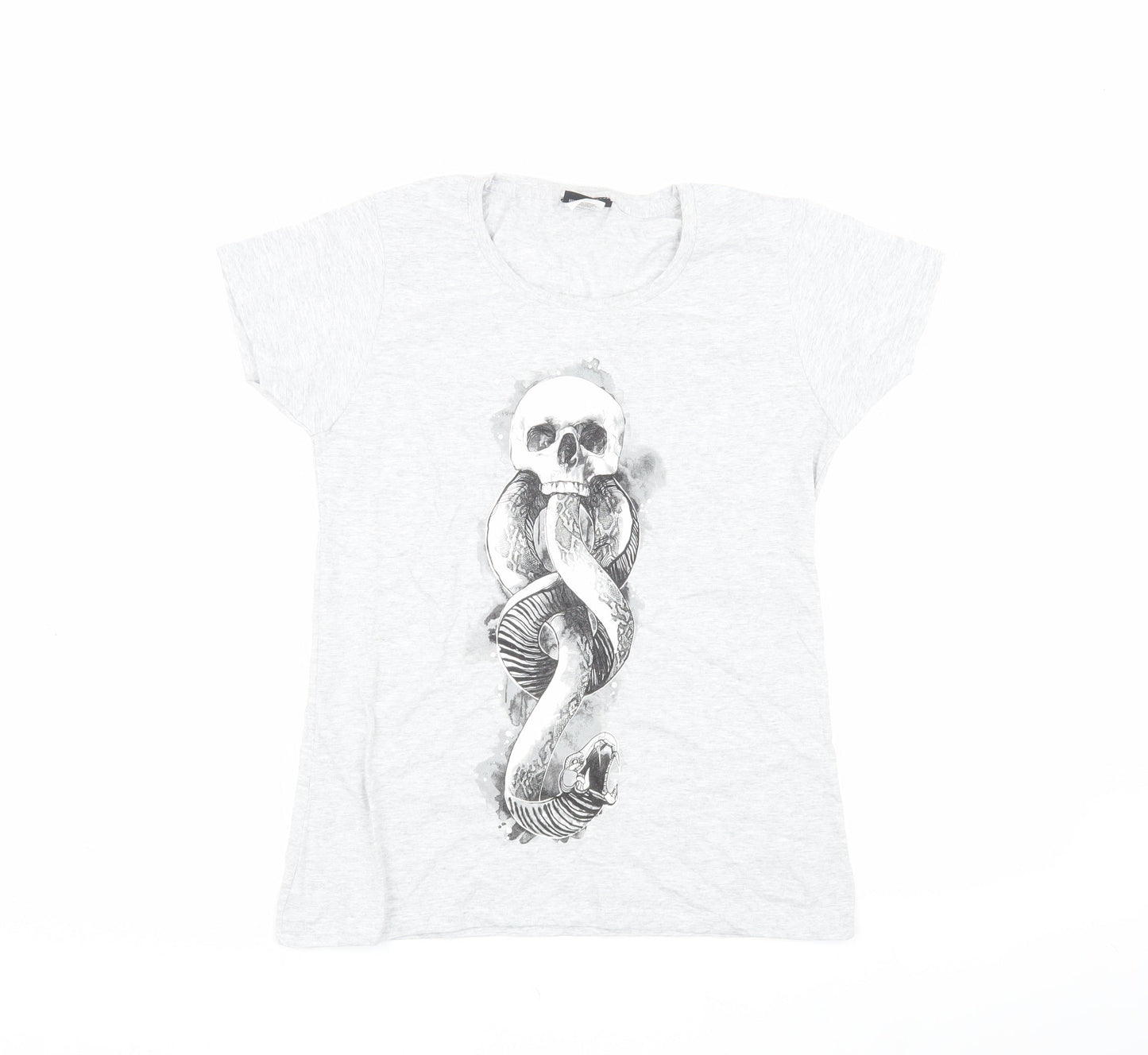 Harry Potter Grey Graphic T-Shirt, Unisex Size S