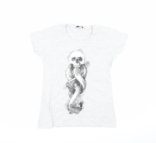 Harry Potter Grey Graphic T-Shirt, Unisex Size S