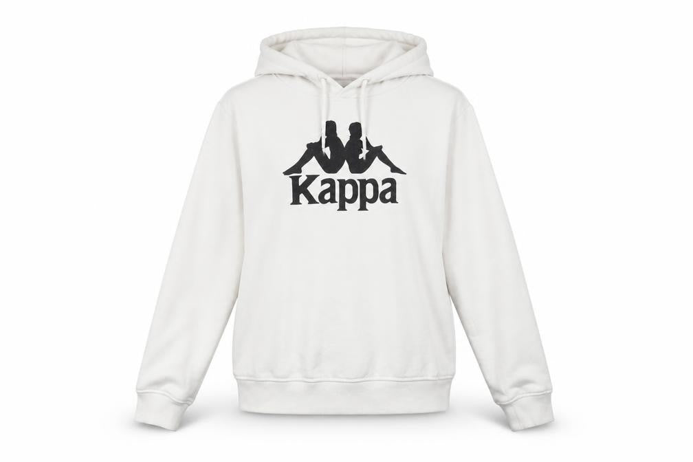 Unisex Adults UK M Regular Kappa White Pullover Hoodie