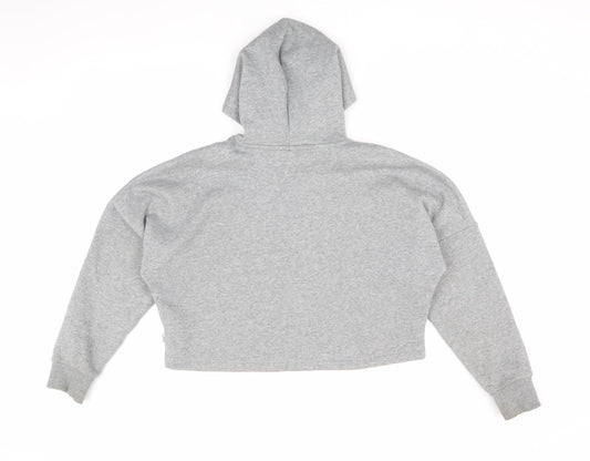 Puma Girls Grey Pullover Hoodie - 11-12 Years, Logo, Casual