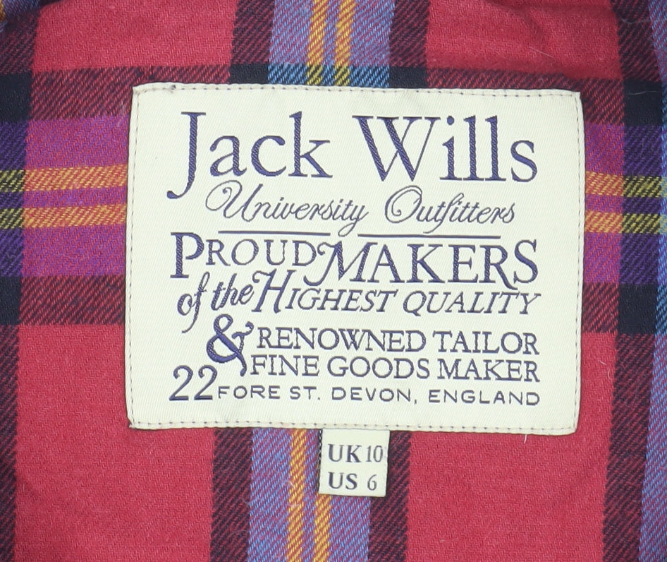 Jack Wills Women's Brown Hooded Puffer Waistcoat, Size 10