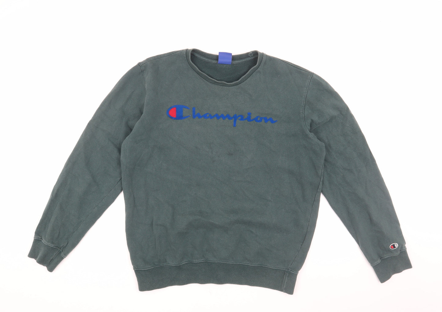 Champion Men's Green Pullover Sweatshirt M Logo