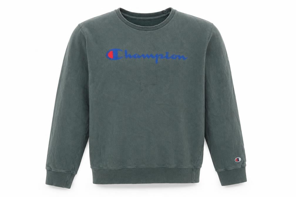 Mens UK M Regular Champion Green Pullover Sweatshirt