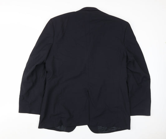 Sovereign Men's Black Blazer 44 Regular Wool Blend