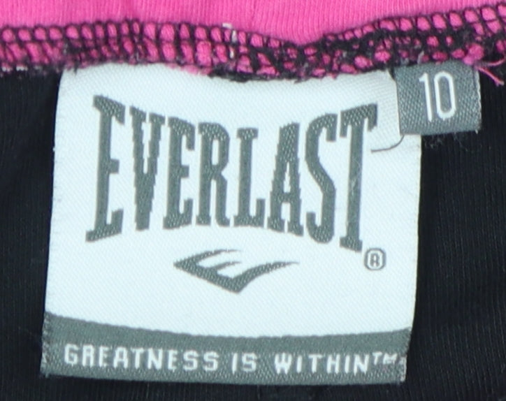 Everlast Women's Black Sweatpants Relaxed Fit Logo Sports