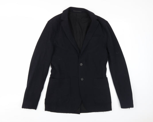 AllSaints Women's Black XS Slim Fit Wool Blazer