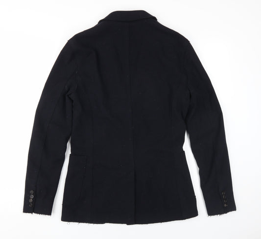AllSaints Women's Black XS Slim Fit Wool Blazer