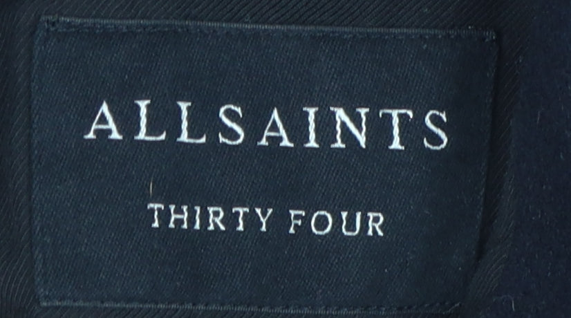 AllSaints Women's Black XS Slim Fit Wool Blazer