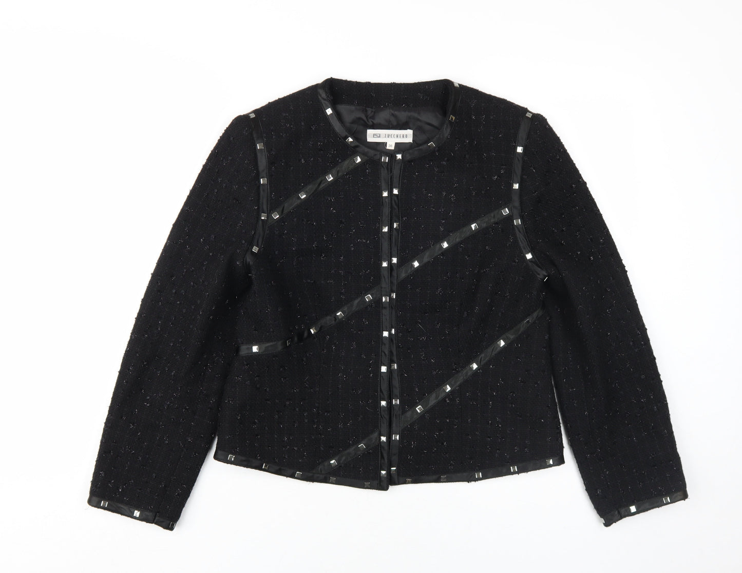 Zucchero Women's Black Tweed Jacket Size 8