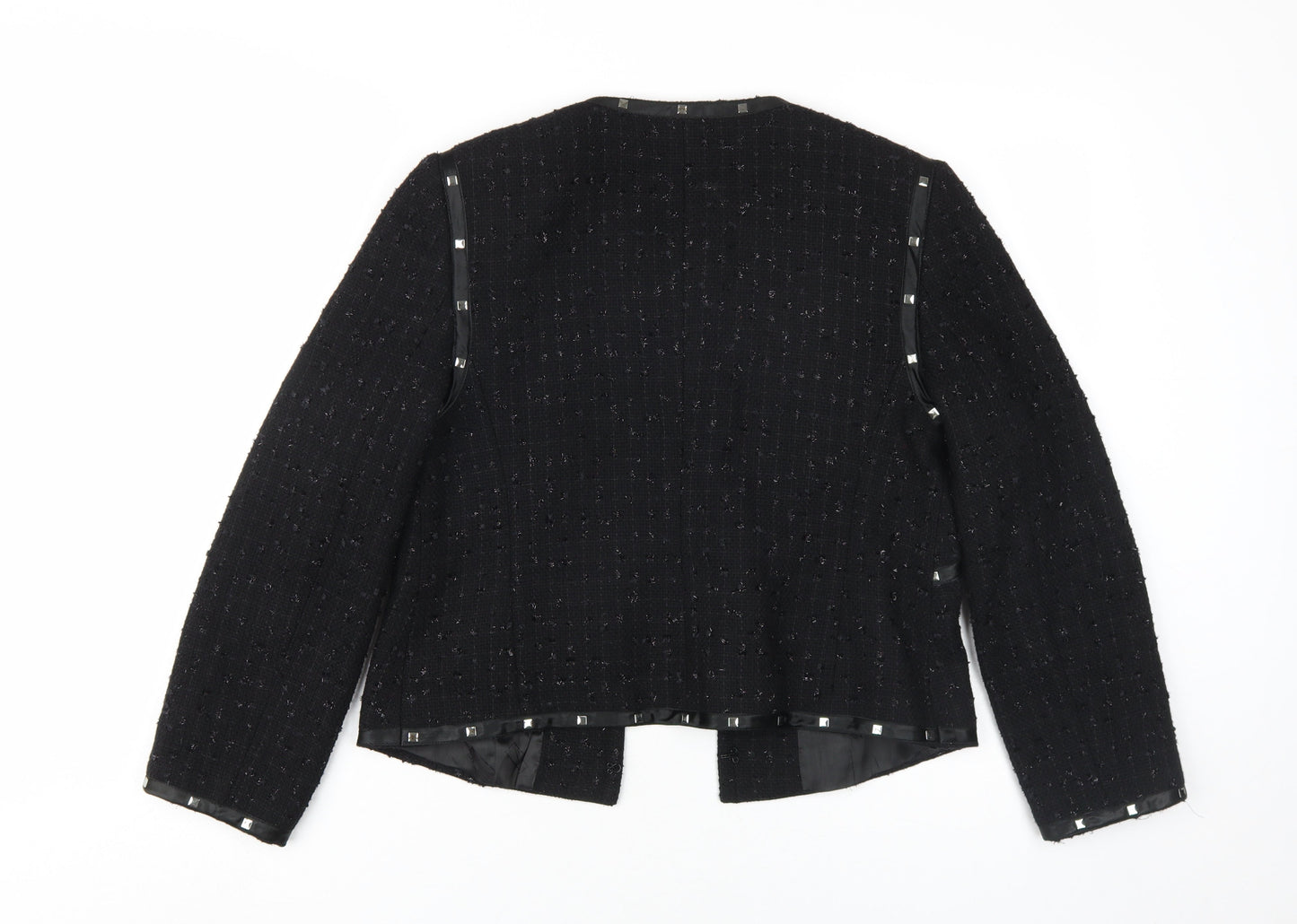 Zucchero Women's Black Tweed Jacket Size 8