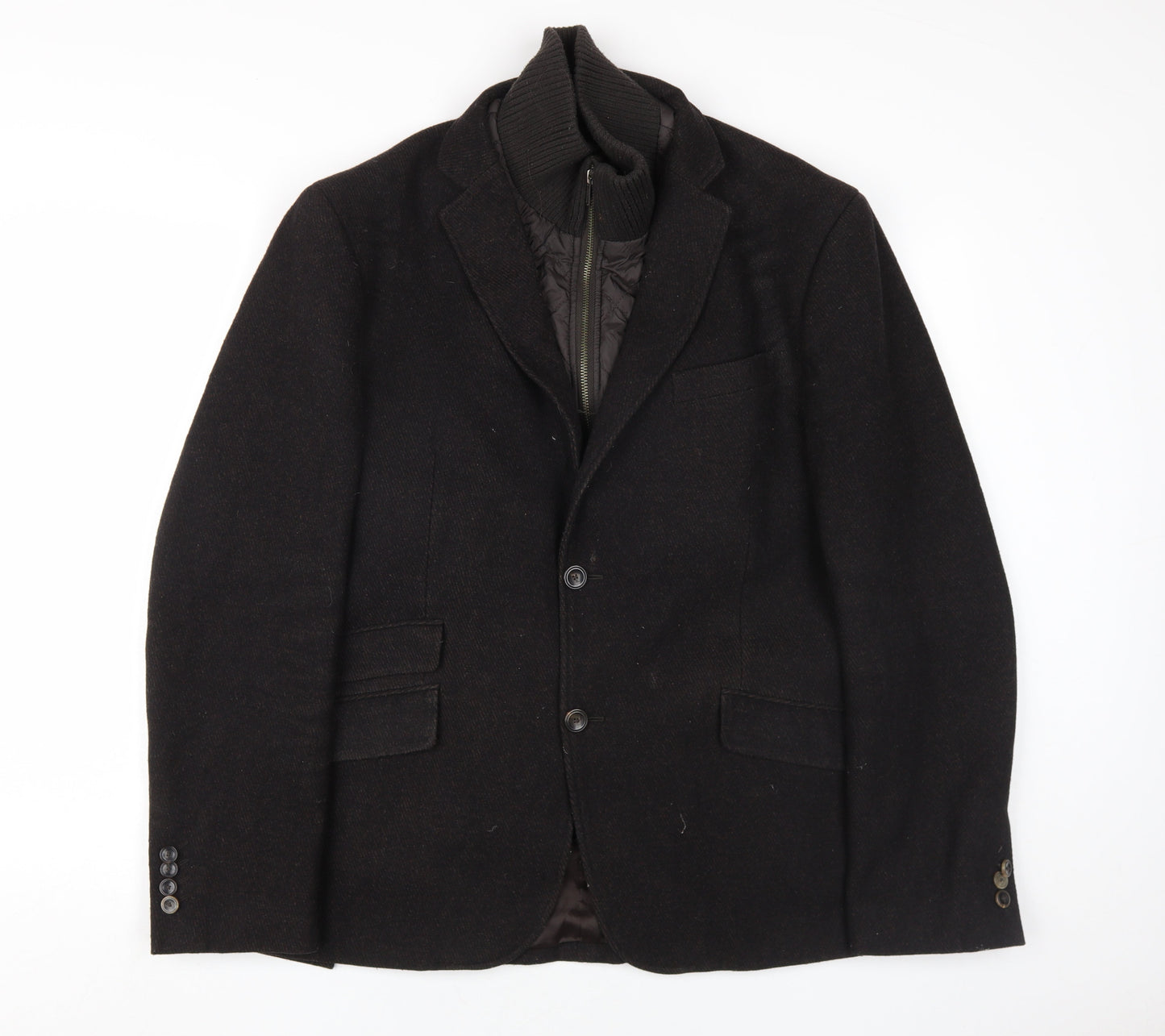 Linea Women's Black Wool Blazer, L, Classic Style