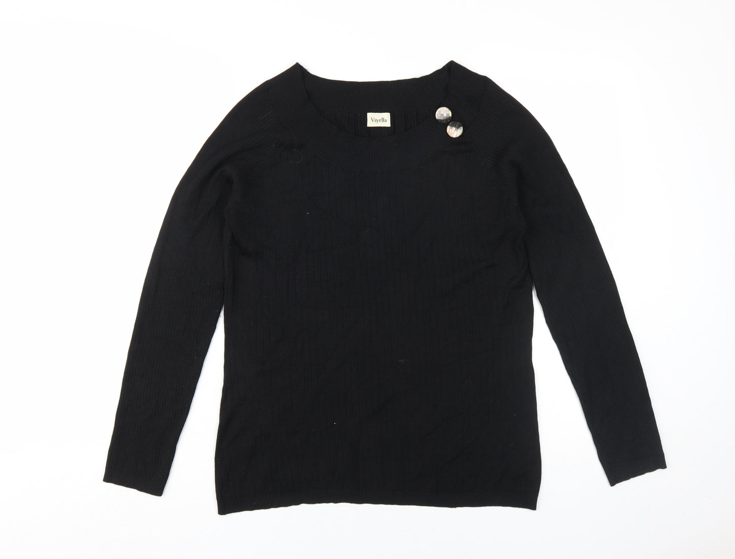 Viyella Women’s Black Pullover Jumper, Size L