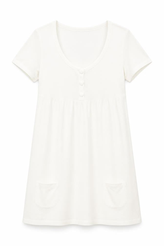 Vero Moda Women’s White Knee Length T-Shirt Dress