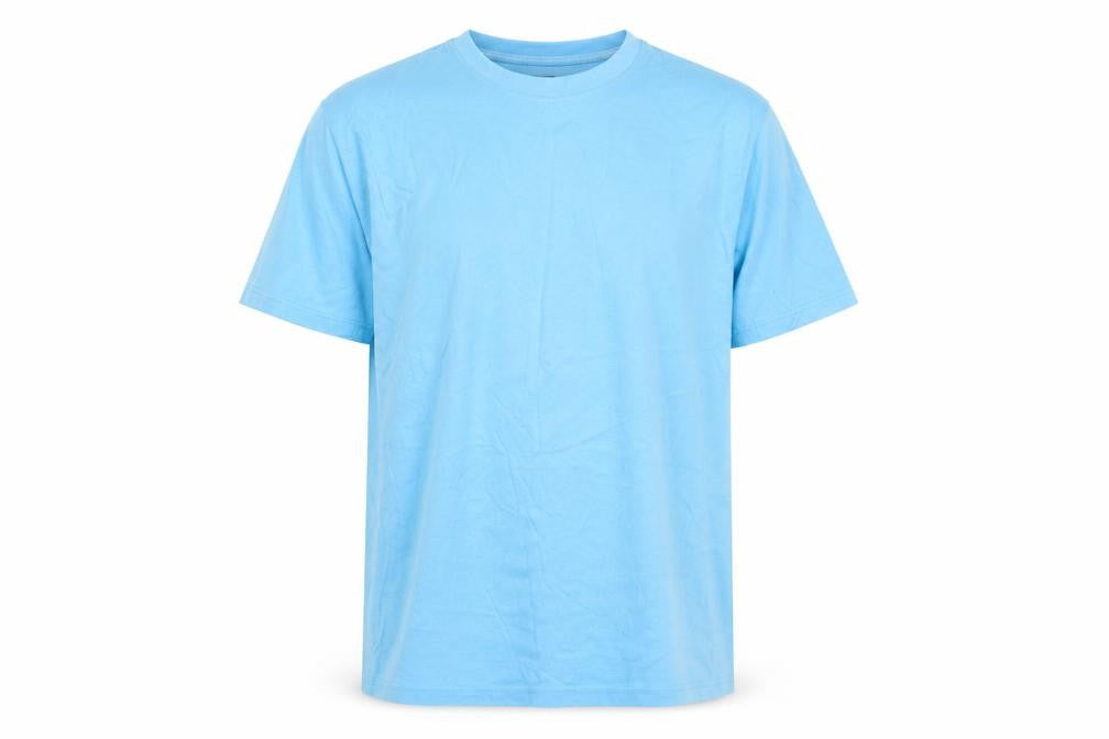 Marks and Spencer Men's Blue Crew Neck T-Shirt L