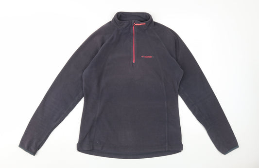 Mountain Life Women's Black Pullover Fleece Sweatshirt, Size 12