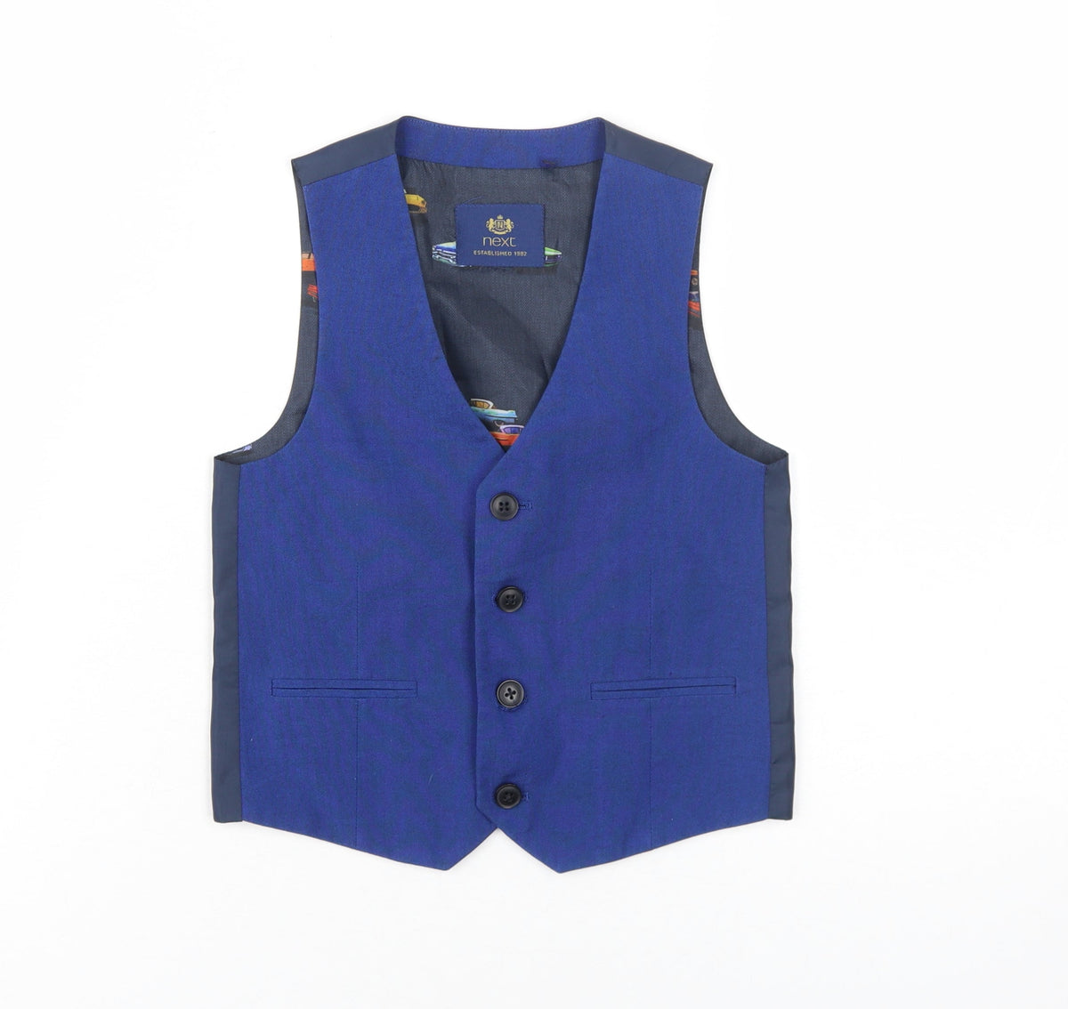 Additional front view of Next boys’ blue waistcoat - 5 years, formal occasion
