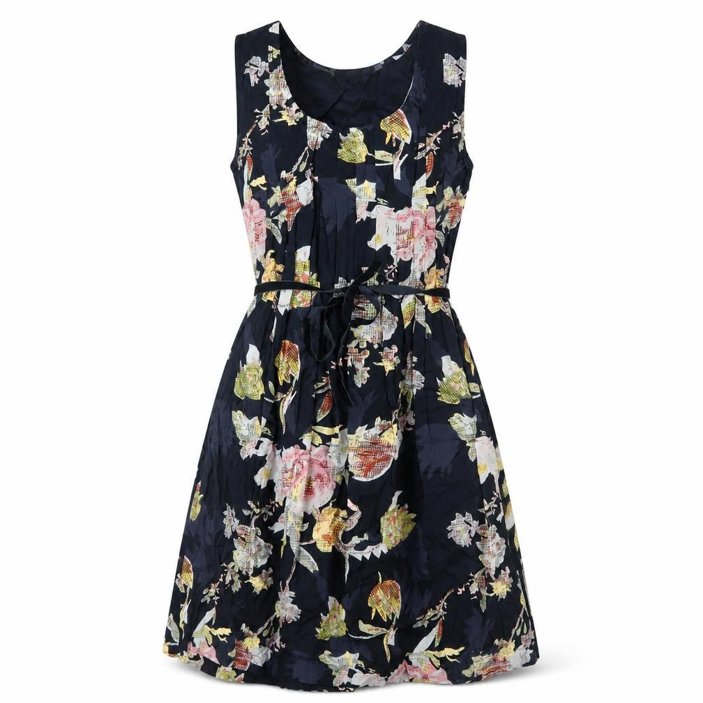 ASOS Women's Black Floral Dress Size 8 Sleeveless
