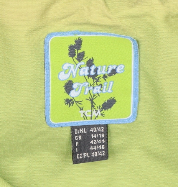 TCM Women's Green Hooded Rain Coat Size 14/16