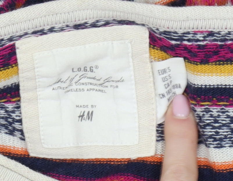 H&M Women Multicoloured Pullover Jumper, Size S