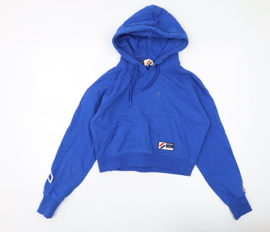 Superdry Women's Blue Hoodie - Size 10 Pullover