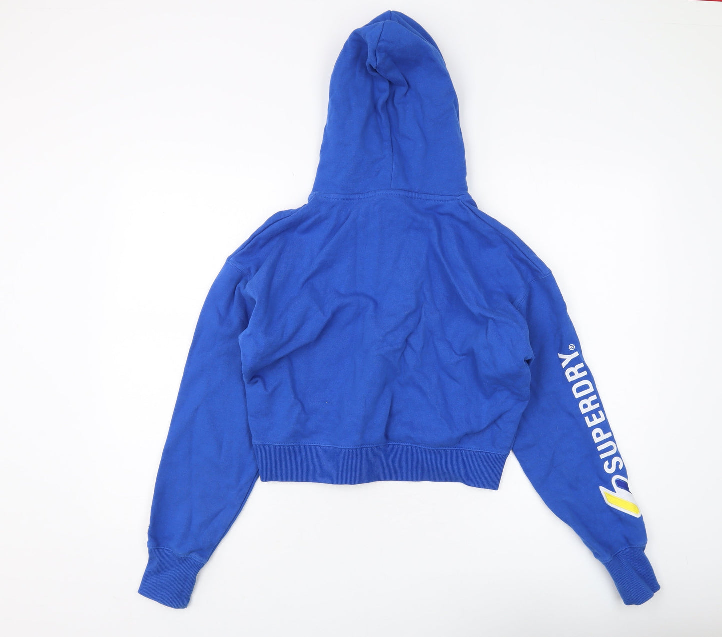 Superdry Women's Blue Hoodie - Size 10 Pullover