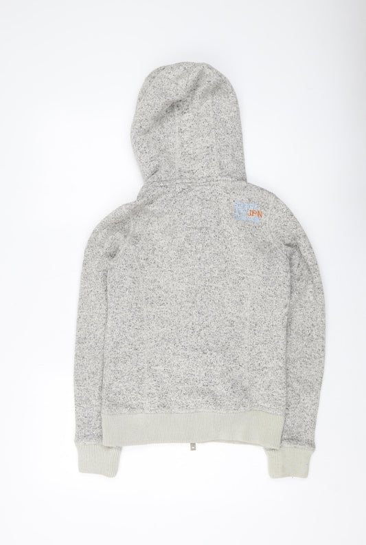 Superdry Women's Grey Full Zip Hoodie, Size S