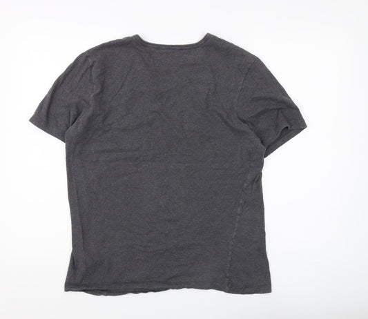 Hugo Boss Men's Grey M T-Shirt, Logo, Crew Neck