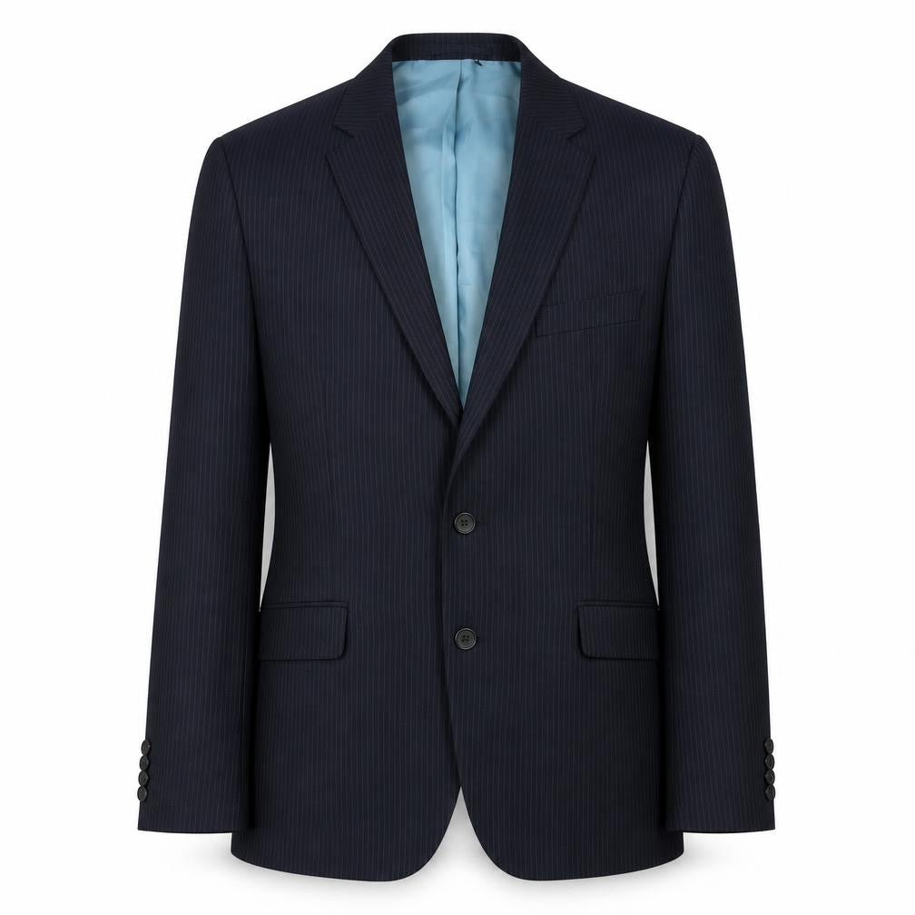 Mens 38 Chest Regular Moss Blue Two-Button Blazer