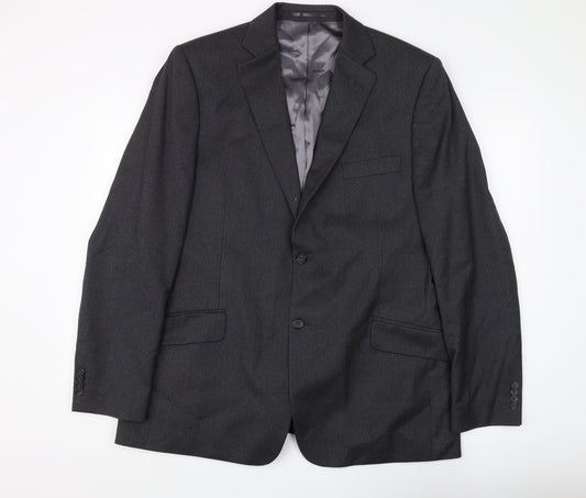 Paul Costelloe Men's Black Blazer, Size 44L, Long Fit