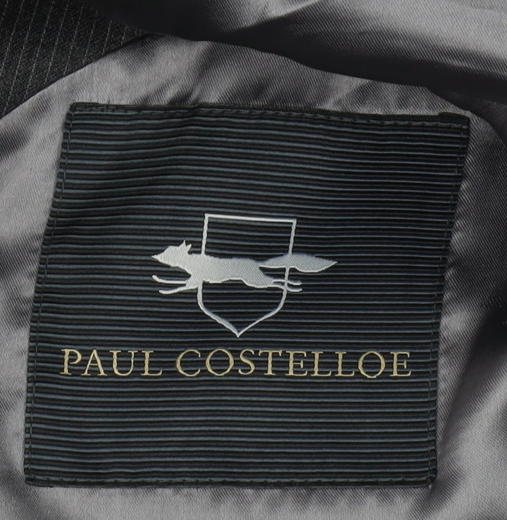 Paul Costelloe Men's Black Blazer, Size 44L, Long Fit