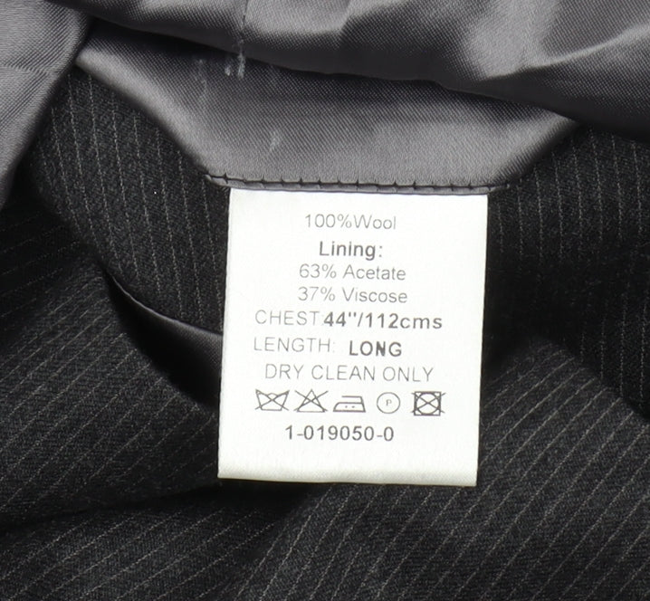 Paul Costelloe Men's Black Blazer, Size 44L, Long Fit