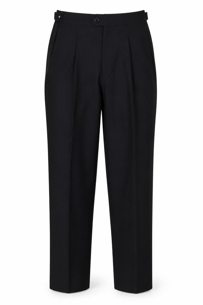 Front view of Taylor & Wright Men's Black Dress Pants, size 36, Formal