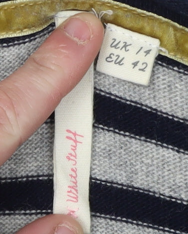 White Stuff Women's Striped Shift Dress Size 14