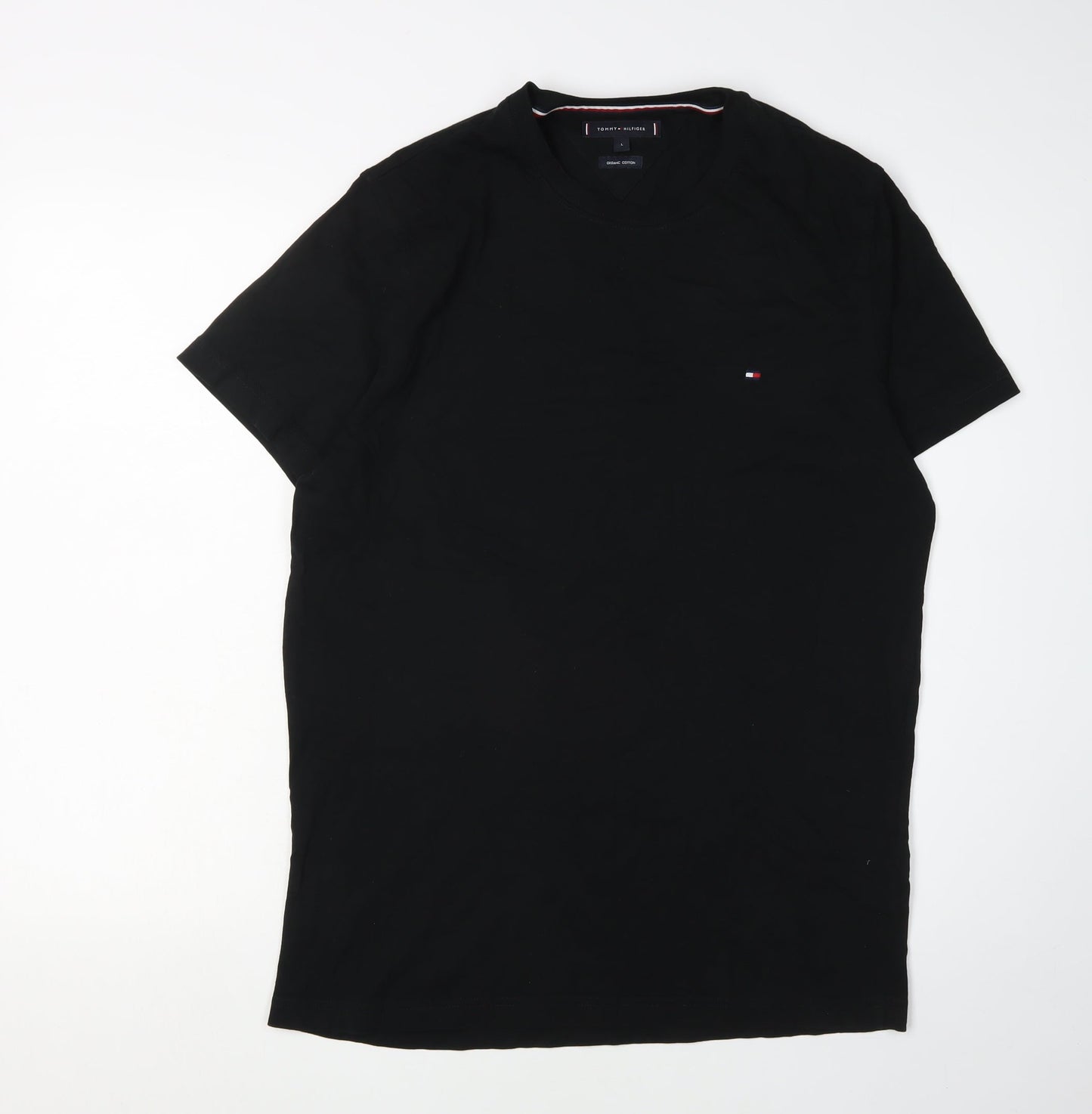 Tommy Hilfiger Men's Black Cotton T-Shirt L