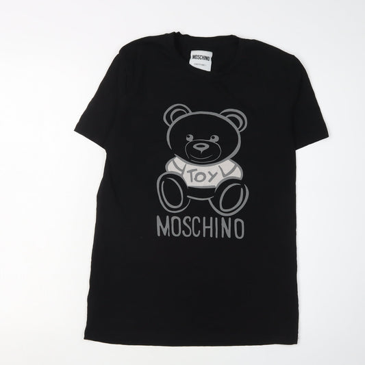 Moschino Men's Black Cotton Toy Bear Graphic T-Shirt