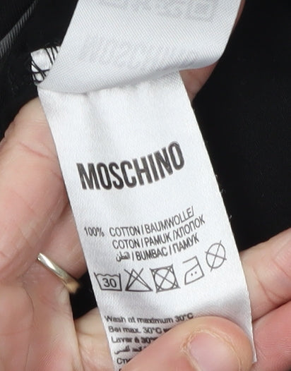 Moschino Men's Black Cotton Toy Bear Graphic T-Shirt
