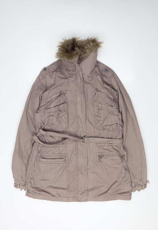 Fat Face Women's Brown Parka Jacket Size 14
