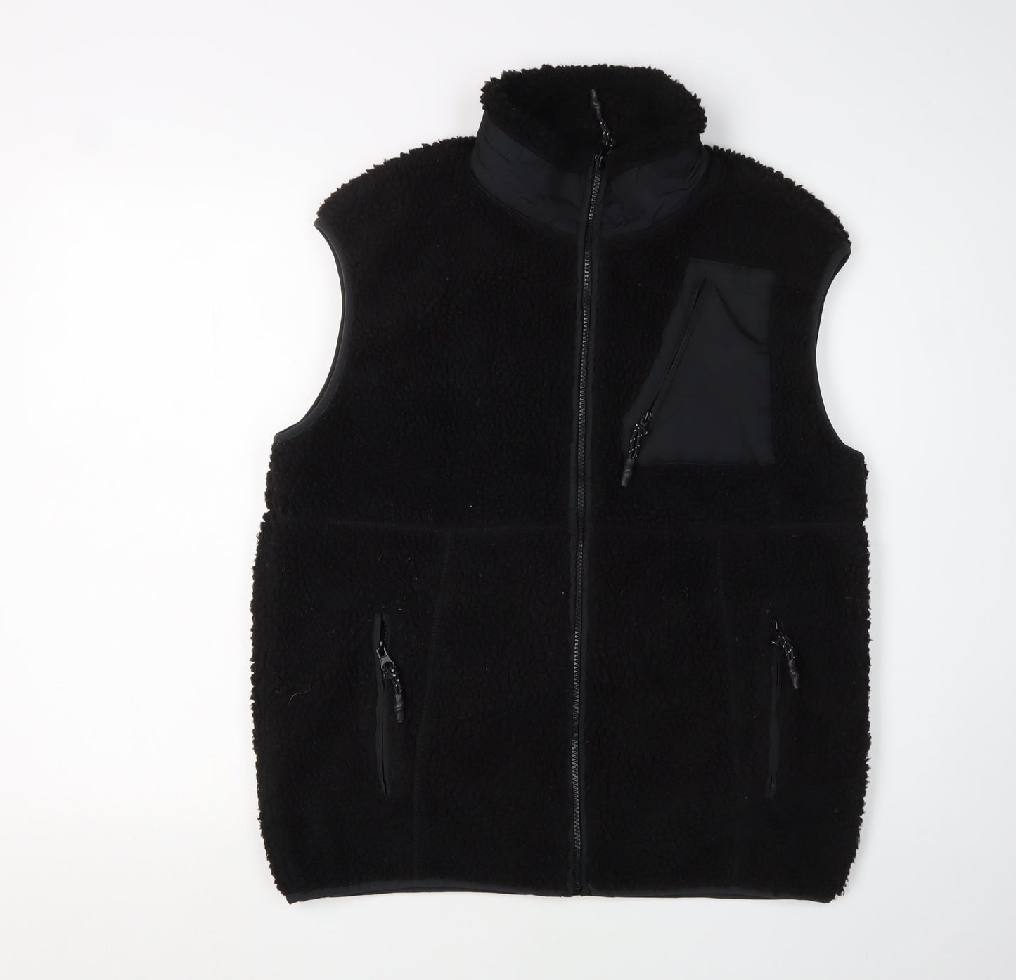 Noisy May Women's Black Fleece Waistcoat, M, Casual Style
