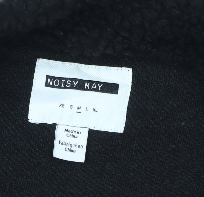 Noisy May Women's Black Fleece Waistcoat, M, Casual Style