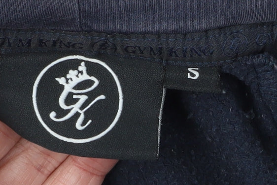 Gym King Men's Blue Full Zip Hoodie S with Logo